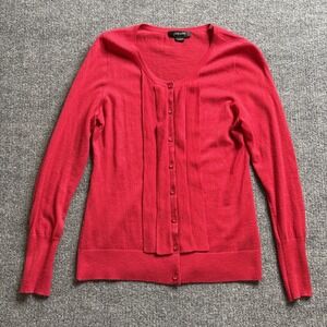 Christopher Fischer Cashmere Red Cardigan Sweater Women's Large